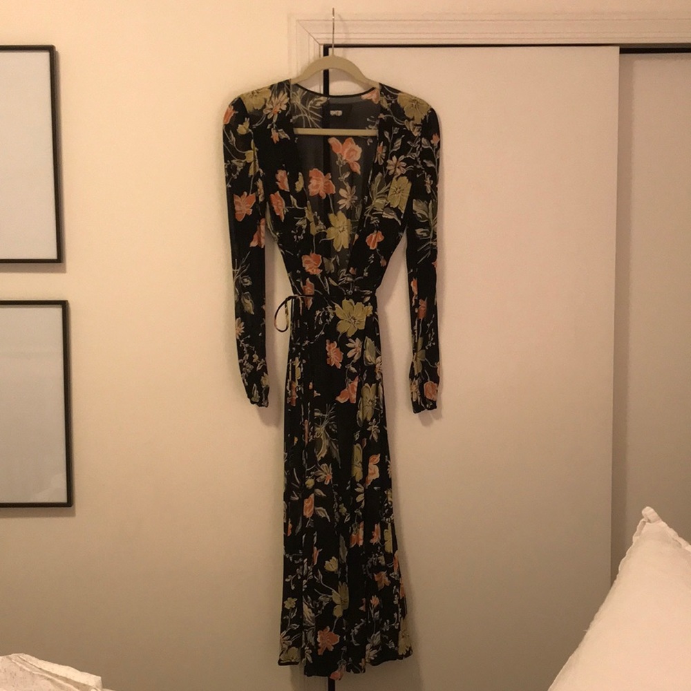 Reformation Floral Wrap Dress